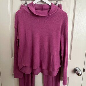 Splendid Magenta Pink Ribbed Lounge Set Size XS (US)